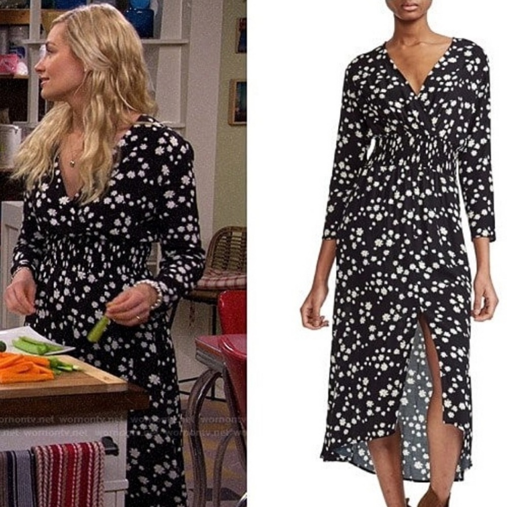 Maje Black and White Floral Maxi Dress - Picture 7 of 14